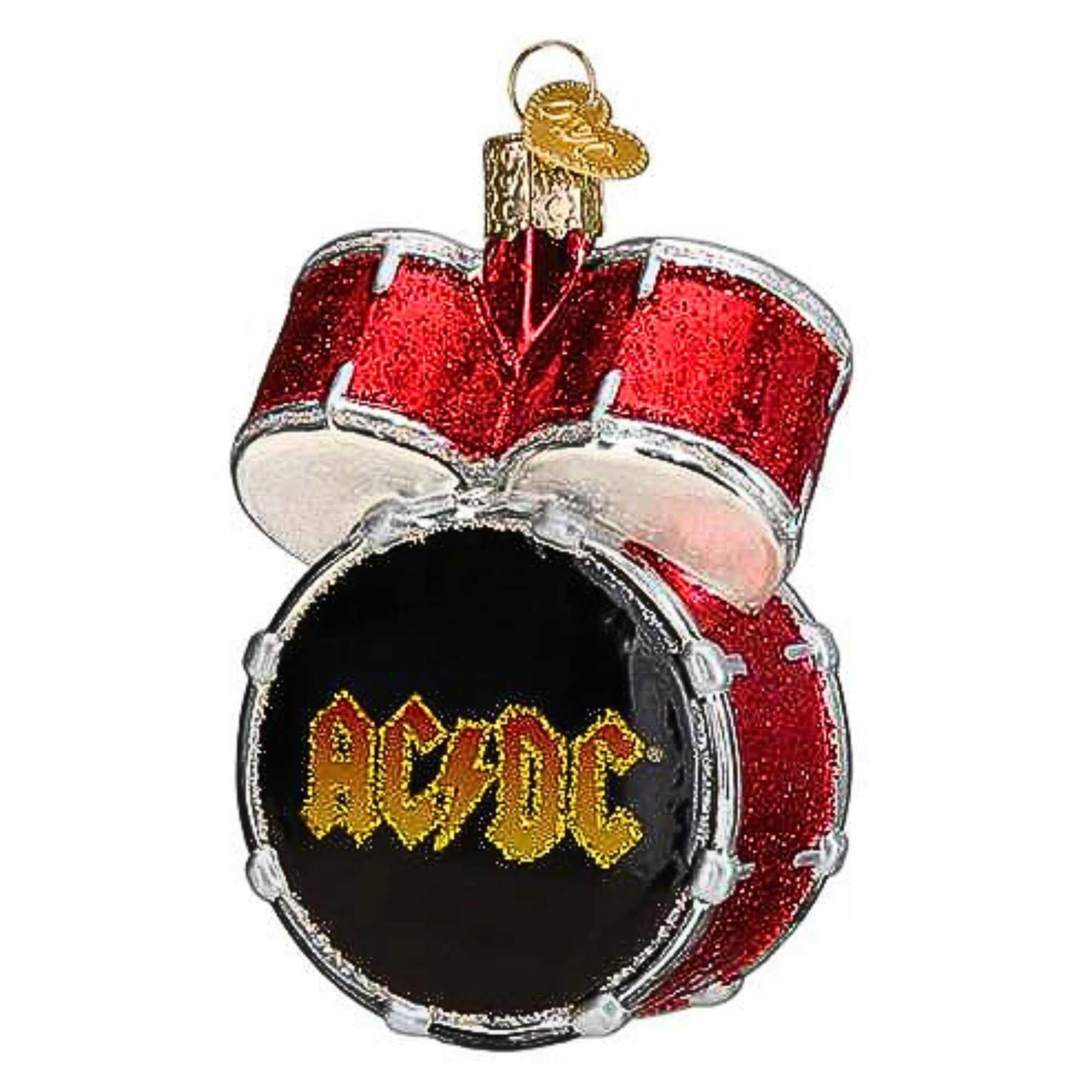 Old World Christmas Multi Color Ac/Dc Drum Set Glass Hanging Ornament