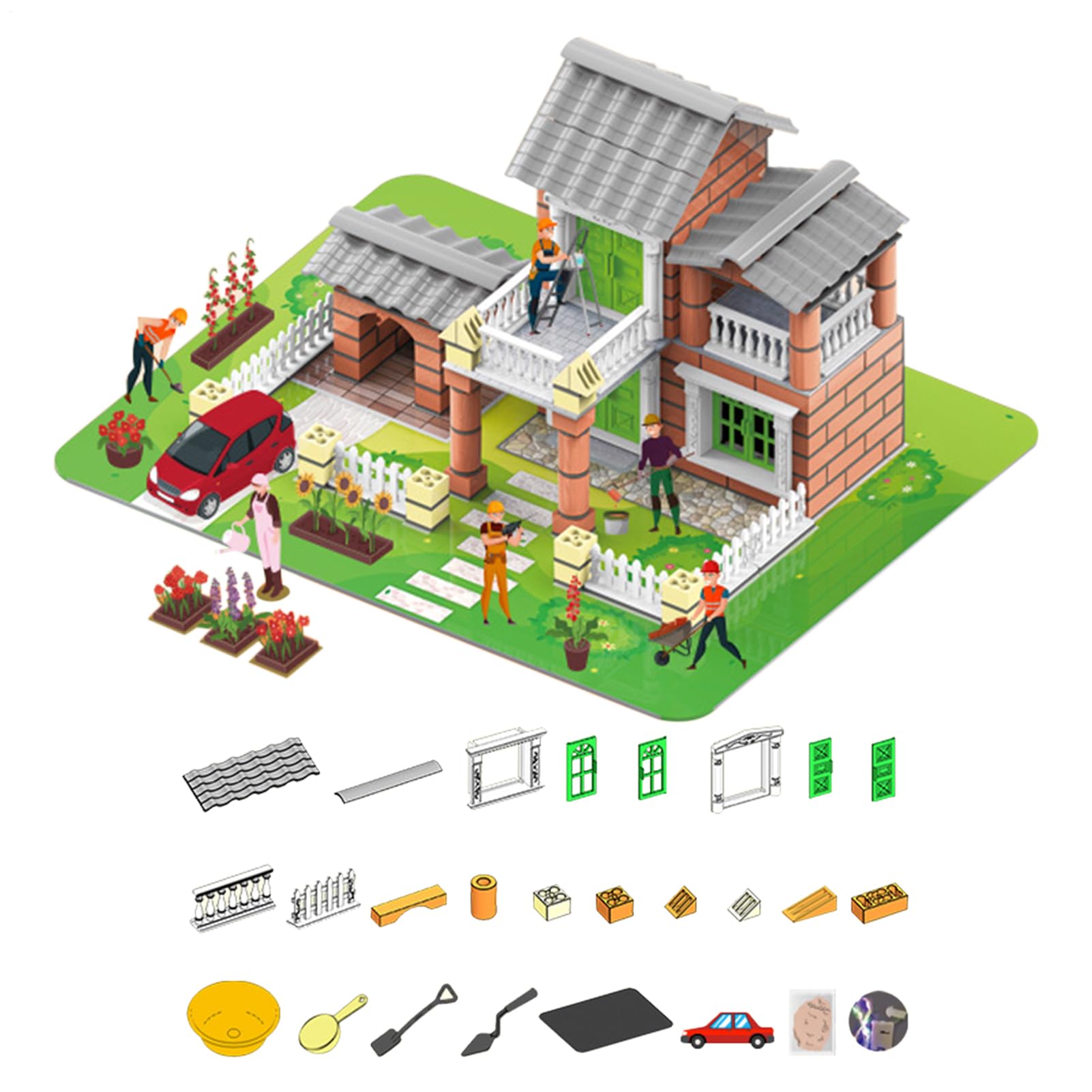 Kit Di Costruzione Modellino Casa Giocattolo Simulazione Architettura | Kit Costruzione Case In Miniatura Per Ragazzi Ragazze Adolescenti Studenti Decor Casa Libreria Comodino Dormitorio Salotto C