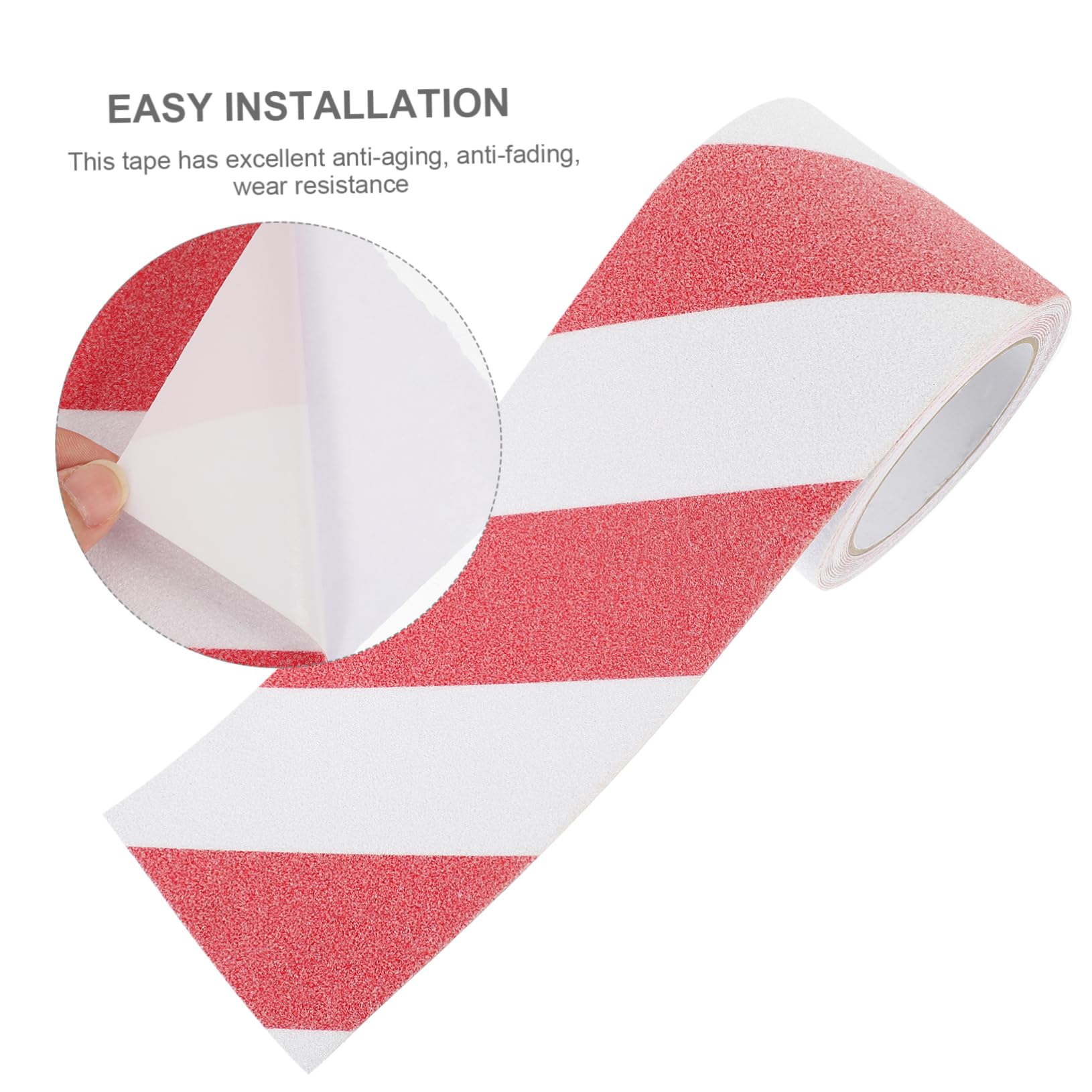 Didiseaon 4rollos Cinta Antideslizante Reflectante De Advertencia Para Escaleras Adhesivo Para Interiores y Exteriores Superficie Texturizada Para Mayor y Seguridad
