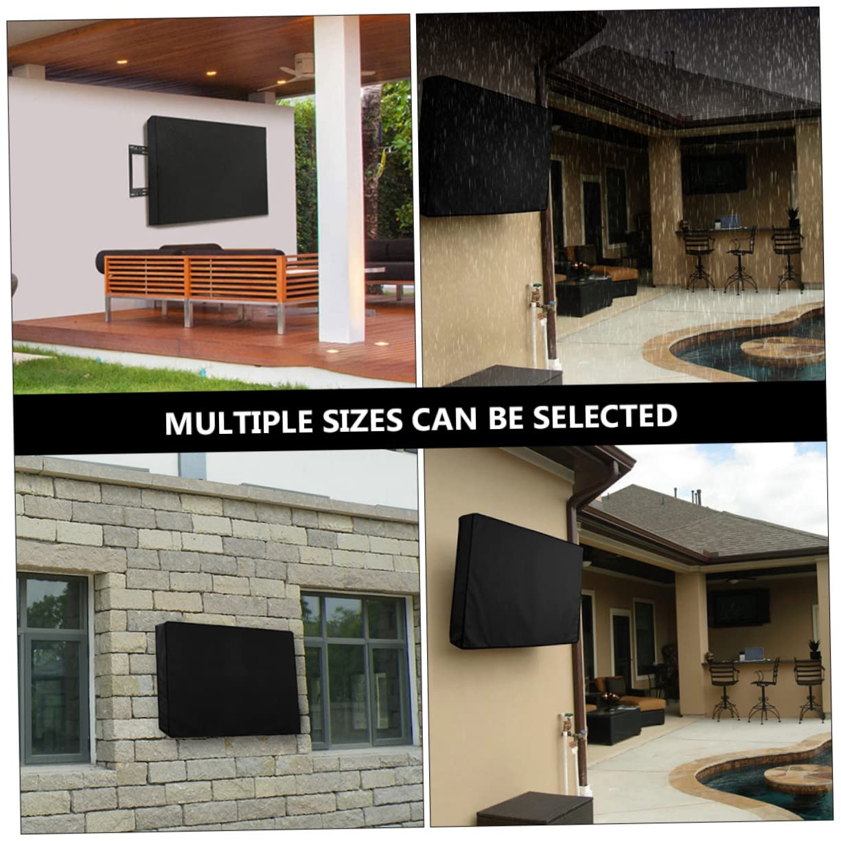 Copertura Tv per Schermi Protezione per Esterni Contro Polvere e Uv Materiale Resistente per Copertura per Televisori Outdoor