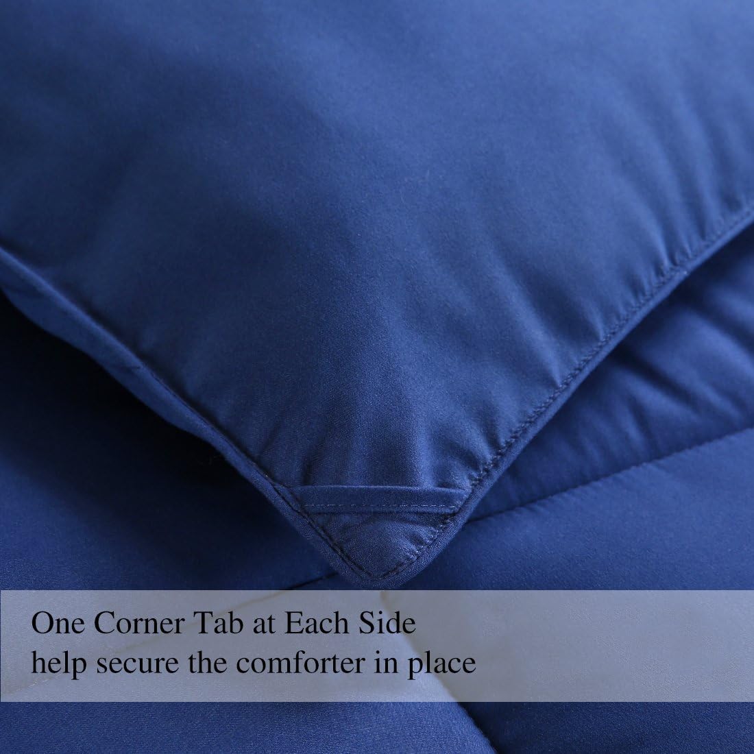 COHOME Queen 2100 Series Down Alternative Comforter - Quilted Duvet Insert with Corner Tabs All-Season - Soft Breathable Warm Luxury Hotel Comforter - Reversible - Machine Washable - Navy Blue : Home & Kitchen