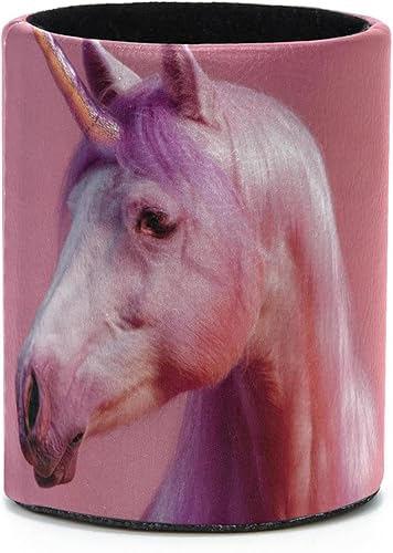 Unicorn Rainbow Pink (1) Soporte para bolígrafo para escritorio, soporte para lápices para escritorio, oficina, organizador de bolígrafos rojo,