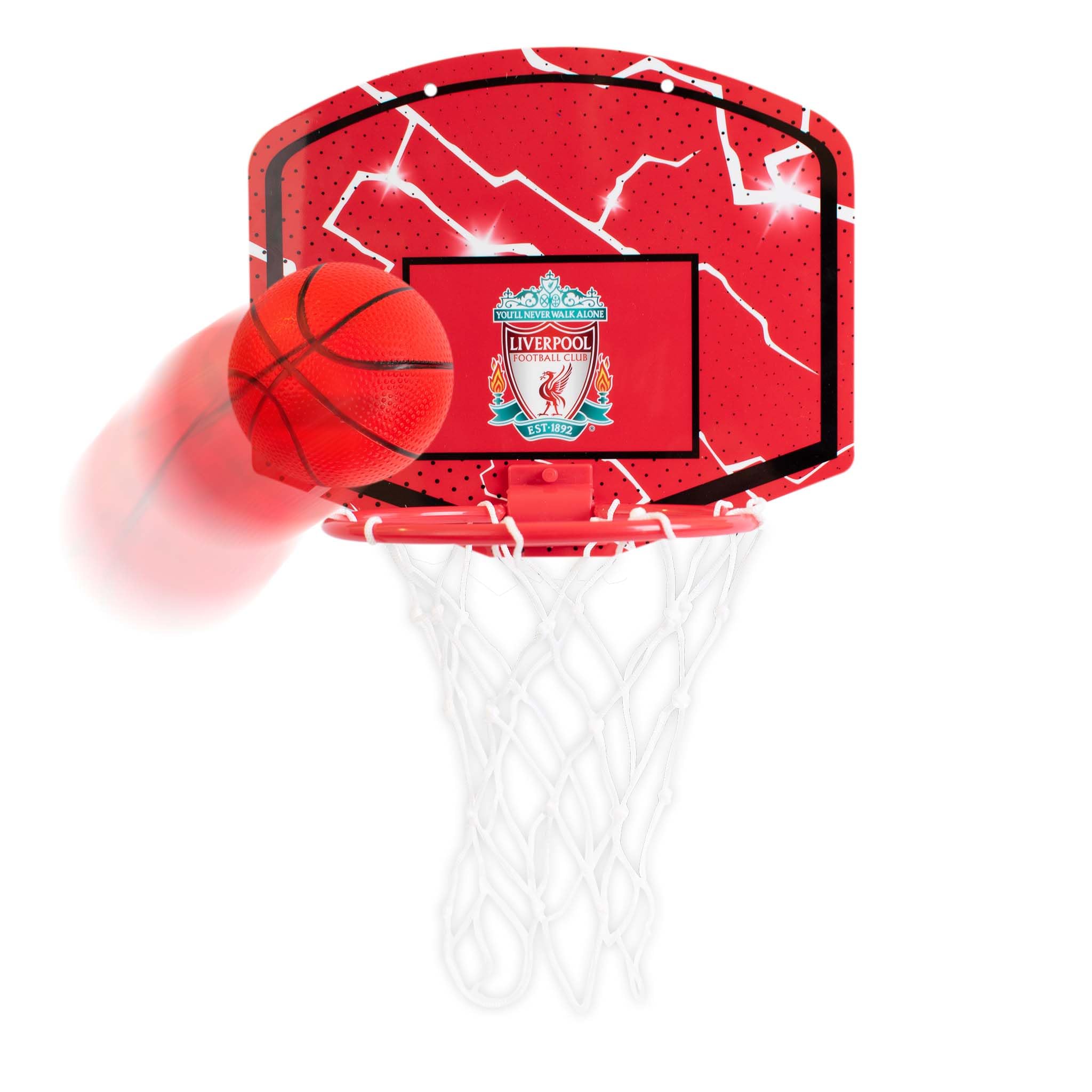 Hy-Pro Officially Licensed Liverpool F.C Mini Basketball Set - For Kids and Adults, with Mini Basketball Hoop Backboard and Net