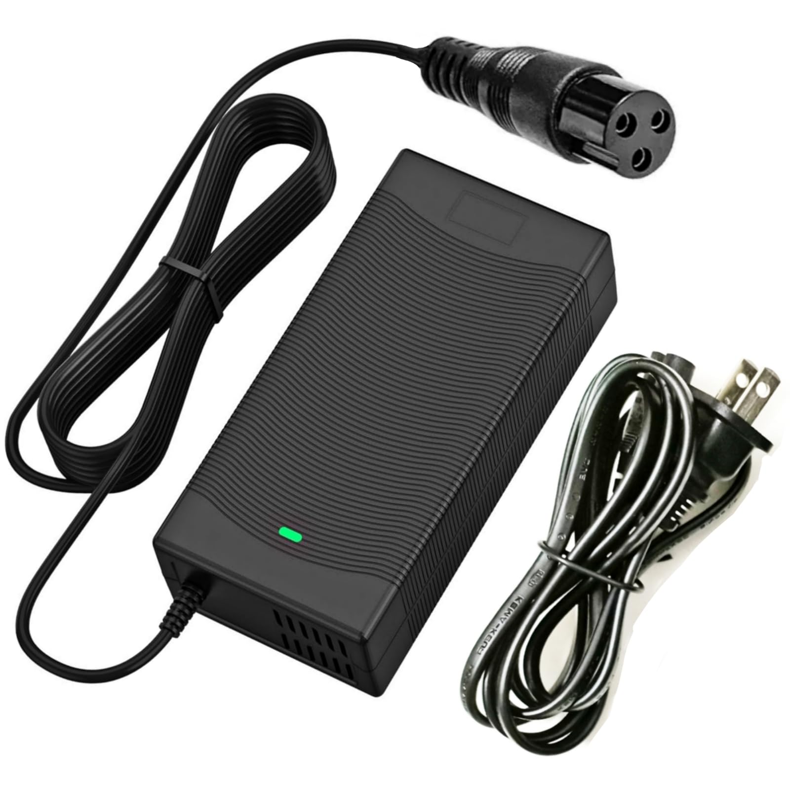 [Verified Fit] 54.6V 2A Electric Scoote-r Charger 3-Prong for 48V Battery Evercross H5, Vsett 8, 8+, 9+ (NOT for 9), for KAABO Mantis 8, 8 Pro, Zero 8, 9 etc. 48-54.6 Volt Charger
