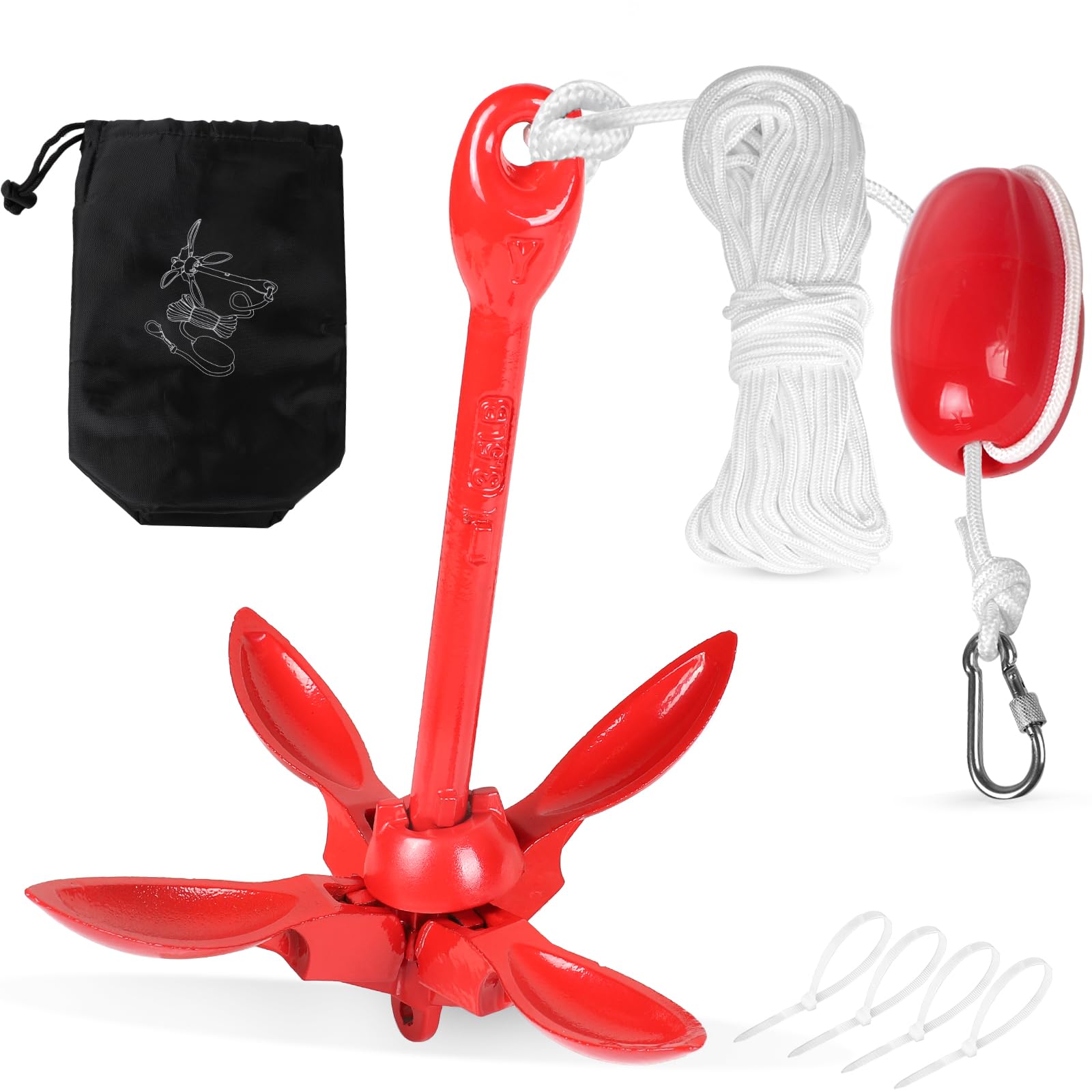 SWAWIS Ancre pour bateau - Accessoire de bateau - Ancre pliante