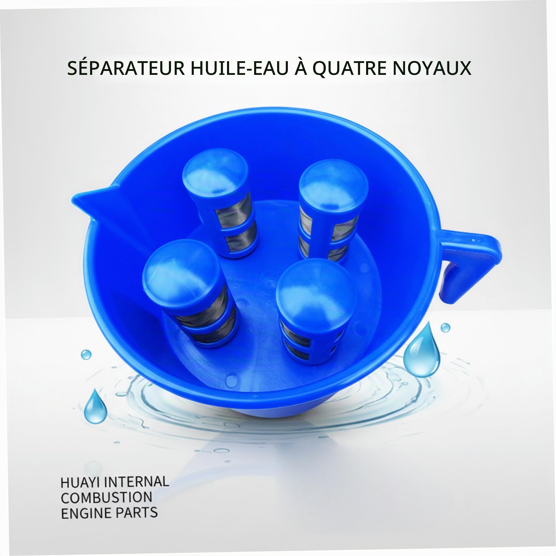 Entonnoir avec filtre, entonnoir filtrant |.Séparateur huile-eau avec 4 filtres pour essence et |.Filtration polyvalente pour carburants et liquides propres, carburant