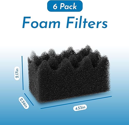 Miniatura 2 de ANTOBLE Paquete de 6 esponjas de repuesto de medios de filtro de espuma para modelos Fluval 304 305 306 404 405 406 de filtro de recipiente de