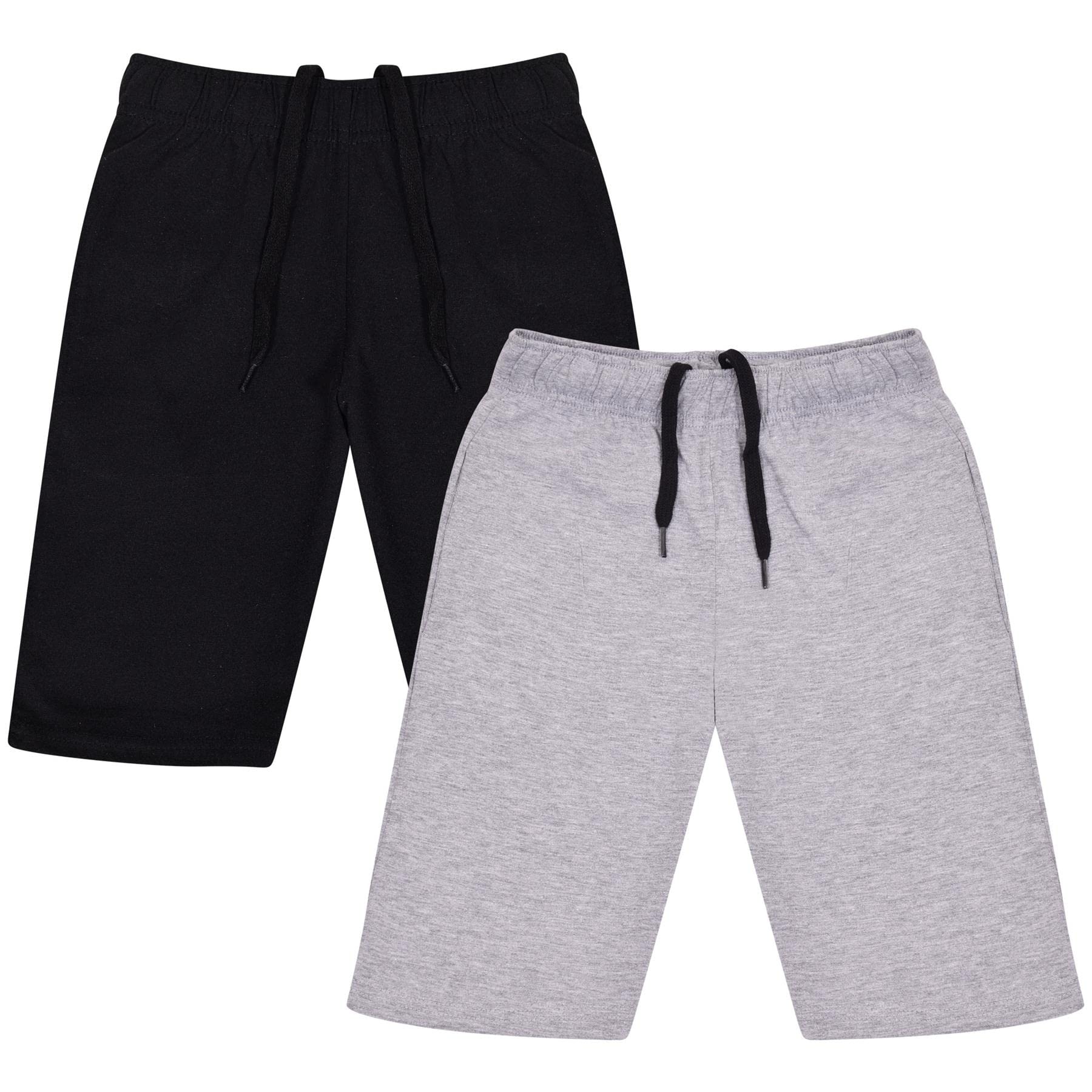 Shorts elásticos infantiles pack de 2 pantalones cortos cómodos de algodón suave 5