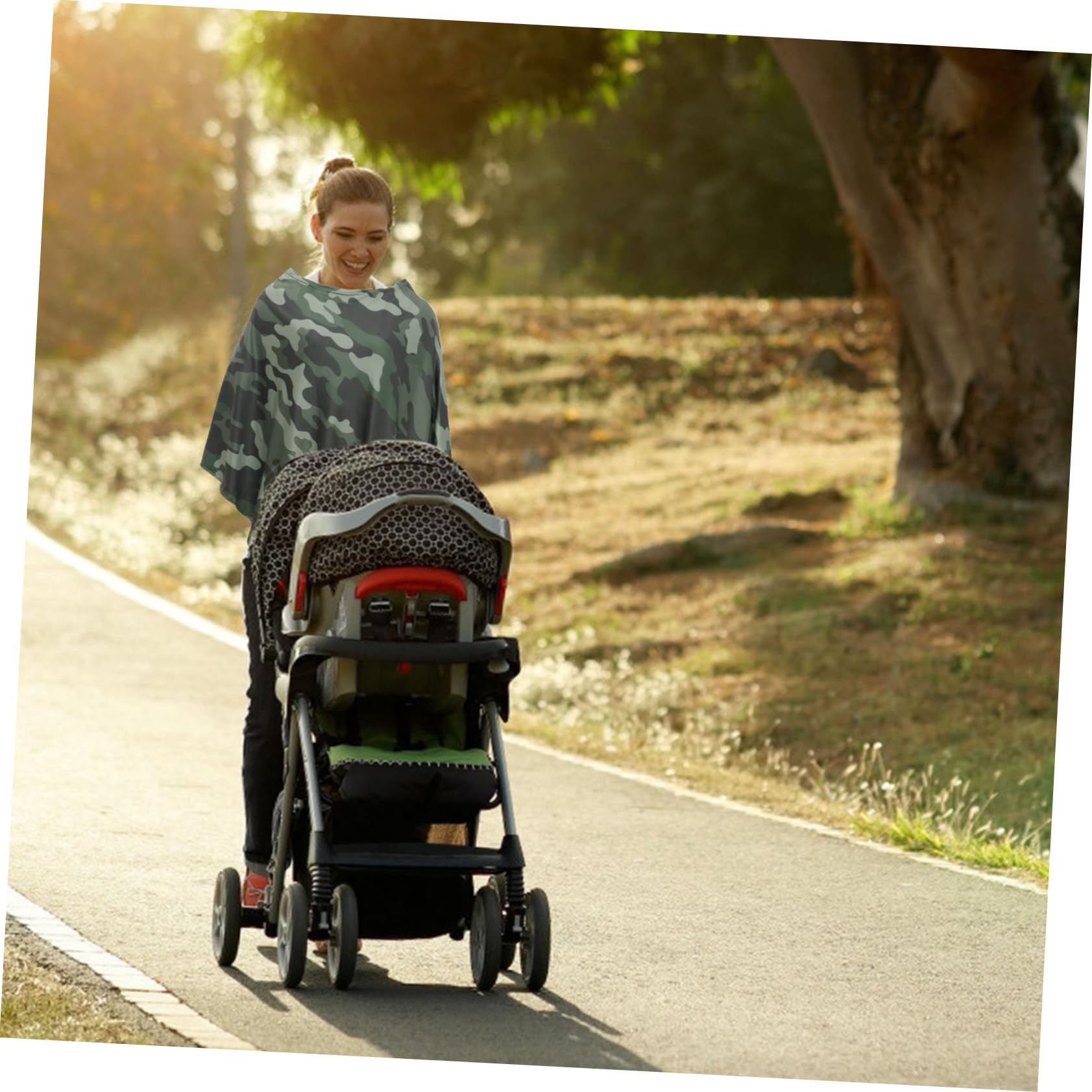 ifundom 2stücke Outdoor Stillcover Camouflage-design Bequemer Still-schal Für Unterwegs Atmungsaktives Und Hautfreundliches Still-tuch Für Mütter Beim Reisen Und Spazierengehen