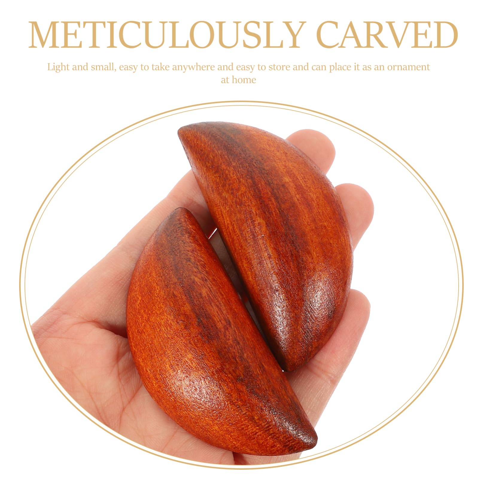 CORHAD 1 Pair Sacred Gua Cup Ornament Taoism Divination Game Buddhist Supplies Buddhist Divination Book Divination Ornament Taoist Divination Cups Holy Cups Gnomes