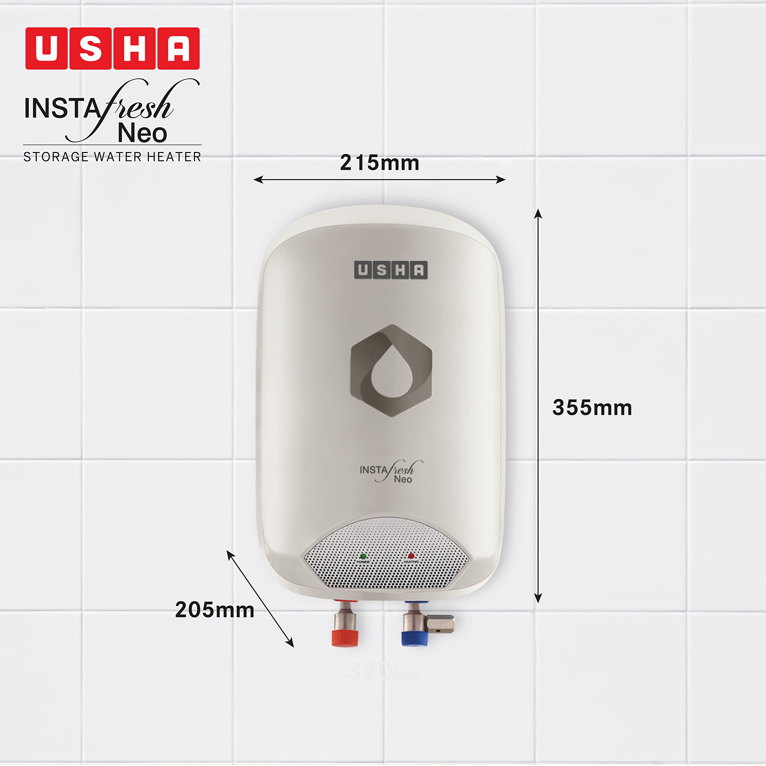 Buy Usha Instafesh Neo 3 Litre Instant Water Heater (White), Wall Mounting  Online at Low Prices in India - Amazon.in