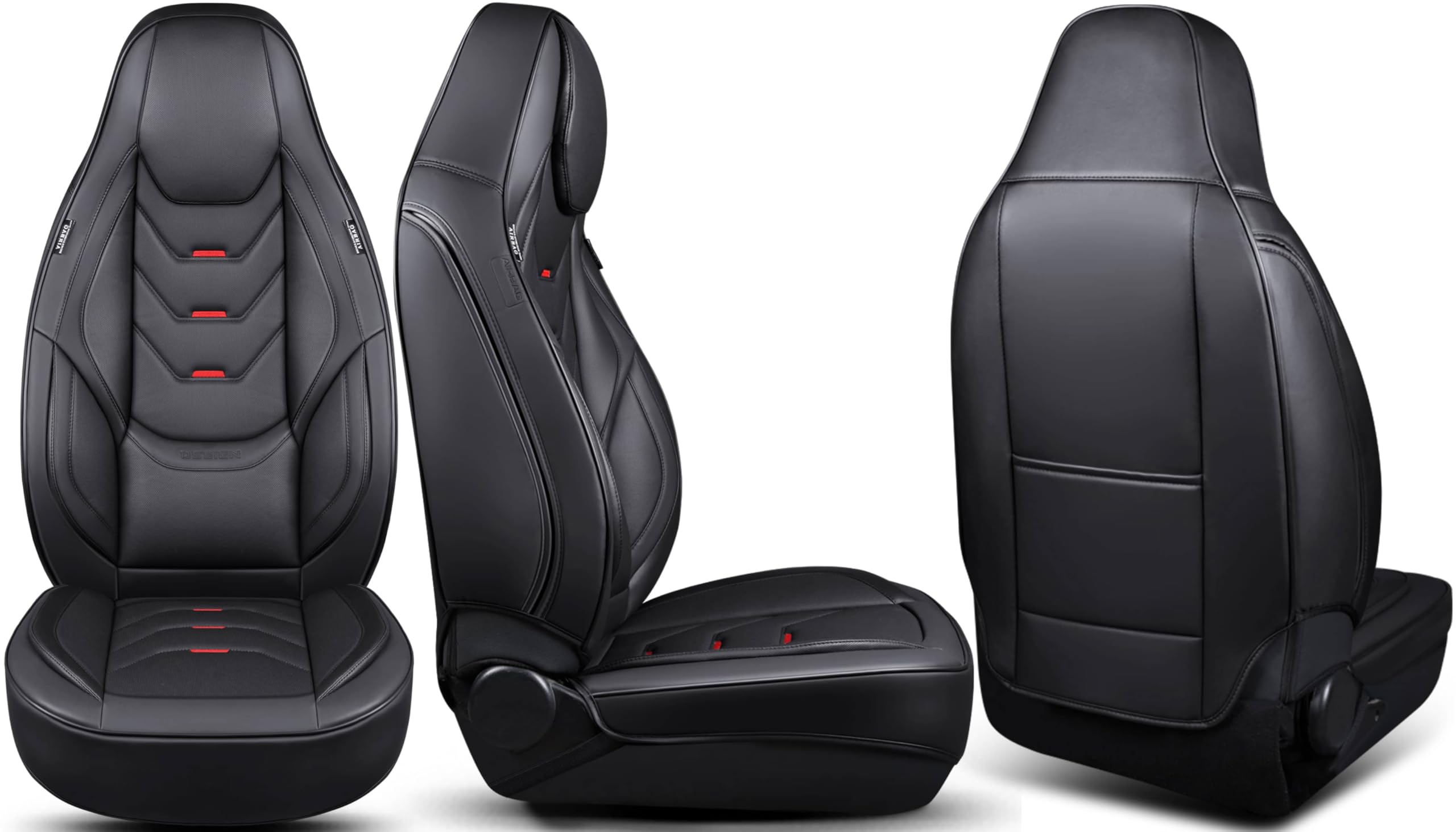 Autositzbezüge Universal für PKW & SUV – Premium Schonbezüge Komplettset Schwarz, hochwertig verarbeitet für mehr Sitzkomfort, Airbag-kompatibel Sitzauflage, für Vorder- und Rücksitze