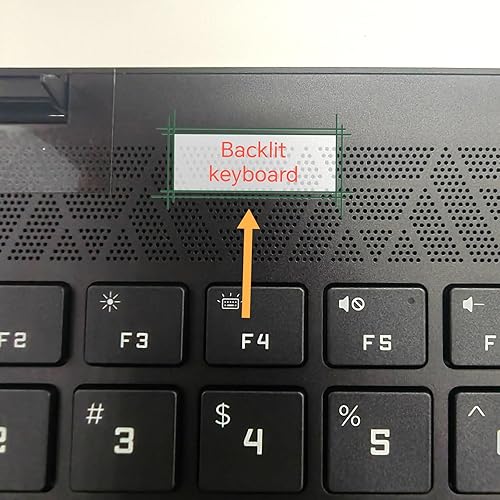 Miniatura 3 de Jxjslp Repuesto para HP Omen 15-EK 15-EN TPN-Q236 Q238 15-EN0013DX Palmrest Carcasa superior con teclado retroiluminado M00666-001 Negro