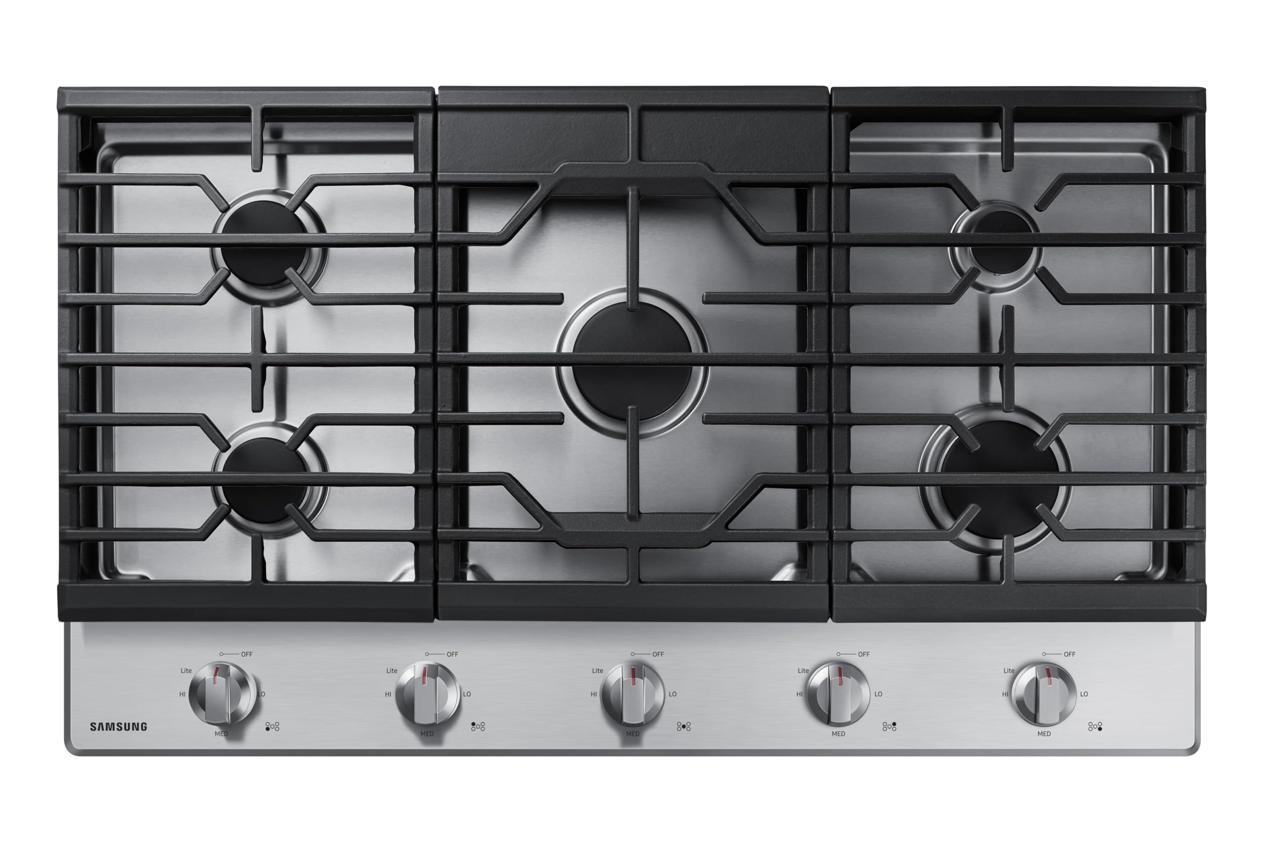 SAMSUNG 36" Built In Gas Cooktop with 5 Burners, Stainless Steel, NA36R5310FS/AA