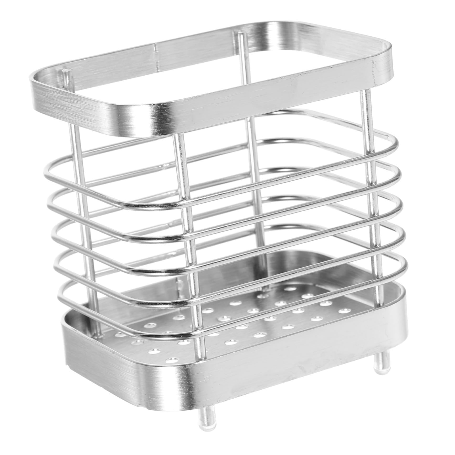 HEALLILY Stainless Steel Chopstick Tube Cutlery Drainer Silverware Organizer Holder