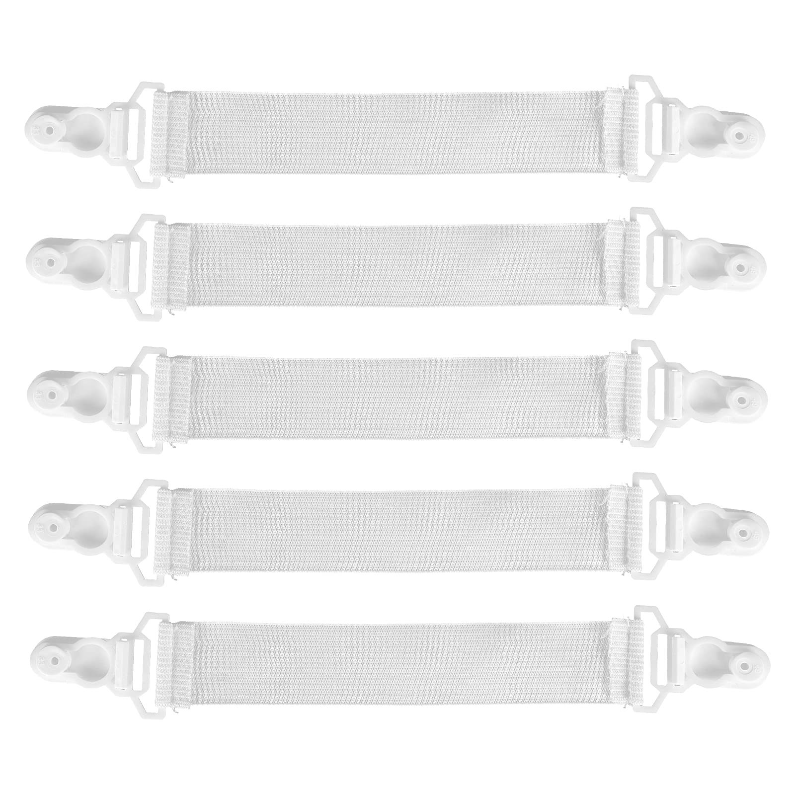 Cabilock 16pcs Bed Sheet Clip Sheet Strap Bling Sheets Adjustable Heavy Duty Fitted Sheet Straps Clips Mattress Bed Sheet Holder Clips Elastic Sheet Suspenders Fasteners for Bed Mattress Cover Sofa