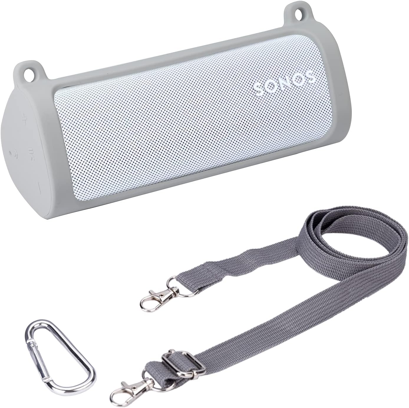 Khanka Silicone Case Replacement for Sonos Roam/Sonos Roam 2 Portable Smart Bluetooth Speaker (White)