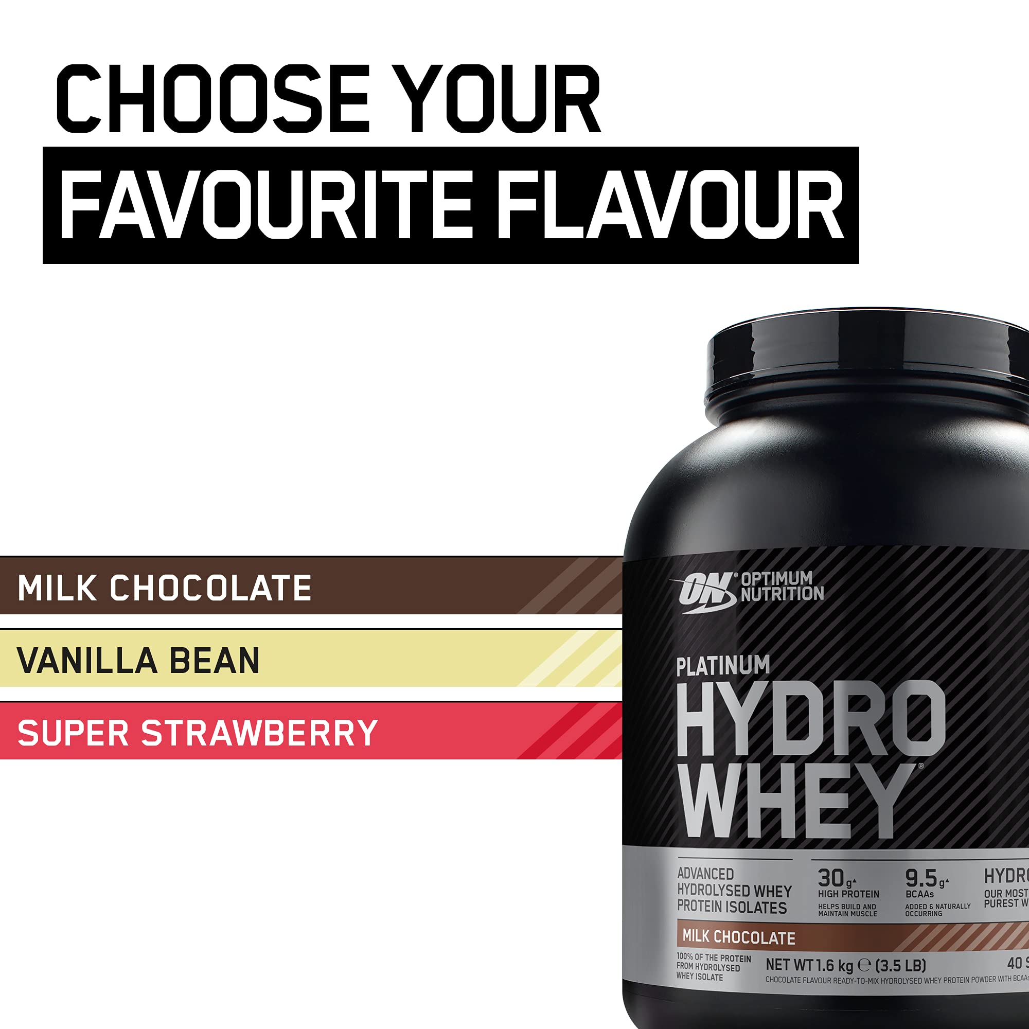 Optimum Nutrition ON Hydro Whey, Hydrolysed Whey Protein Isolate with