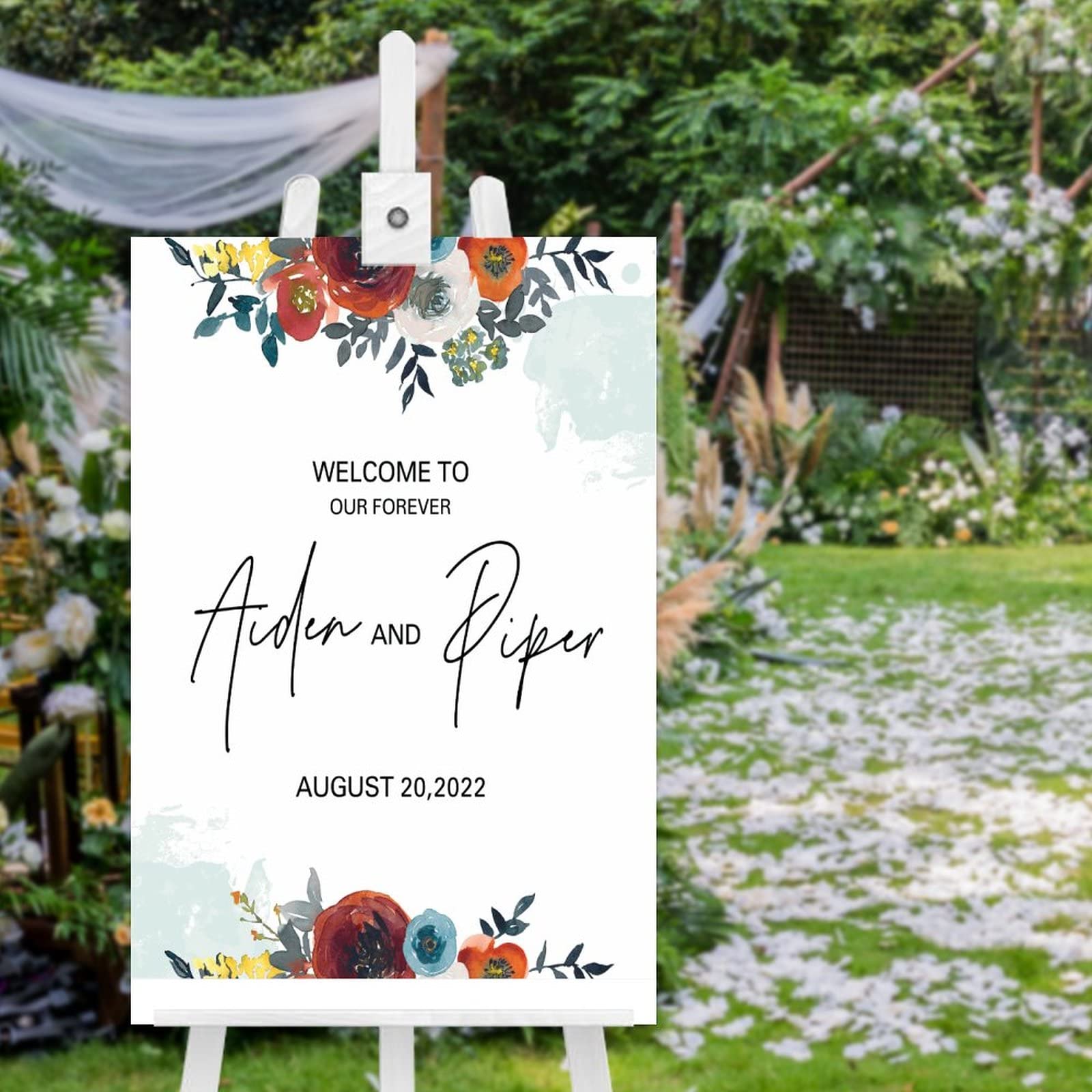 Panneau bienvenue mariage bois pour une décoration de cérémonie moderne et chaleureuse