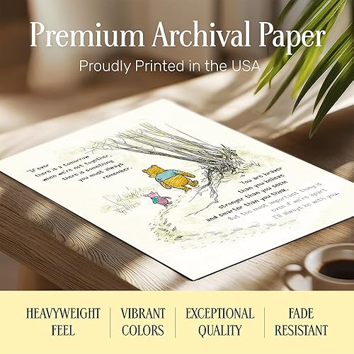 Miniatura 21 de Winnie Wall Art - Pooh Kids Room Decor - Boys Room Decor - Little Girls Bedroom Decor - Baby Nursery Decor - Wall Decor for Toddlers - Inspirational