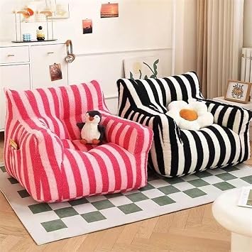 Bean Bag Chairs Faux Cashmere Fleece Include Filler Small Couches for Small Spaces Living Room Chairs Comfy Lazy Floor Sofa Couch Pouf Furniture for Living Room Dorm A-Stool