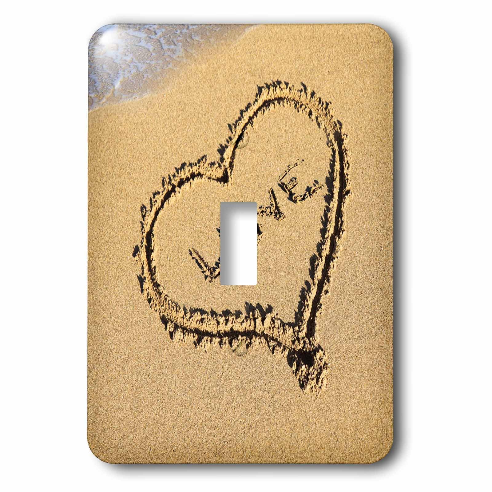 Interrupteur de lumière décoratif motif cœur sur la plage pour rénovation de maison