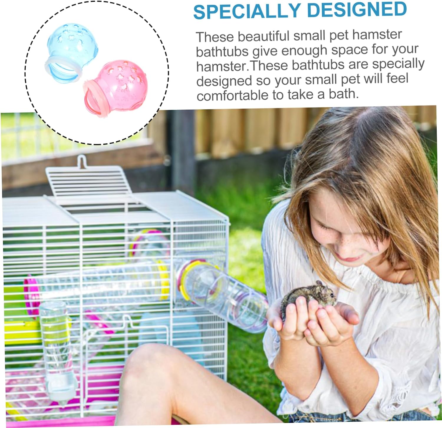 Hamster Sand Bath Rooms — уличный туалет для хомячка с прозрачной конструкцией, облегчающей наблюдение