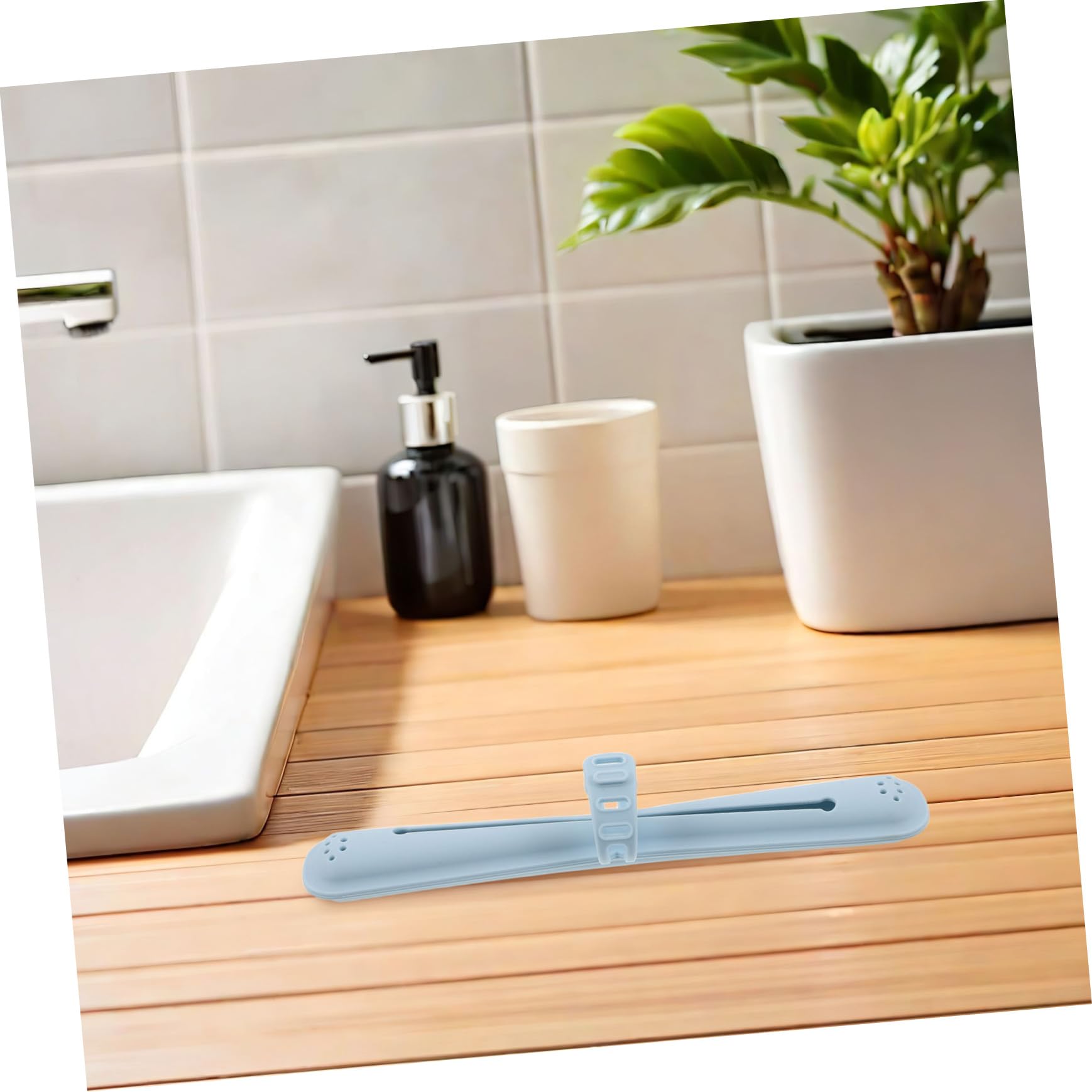 5 Piezas Estuche de Silicona para Cepillo de Dientes Portátil Compacto y Duradero Protector con Tapa para Viaje Camping y Escuela Color Azul