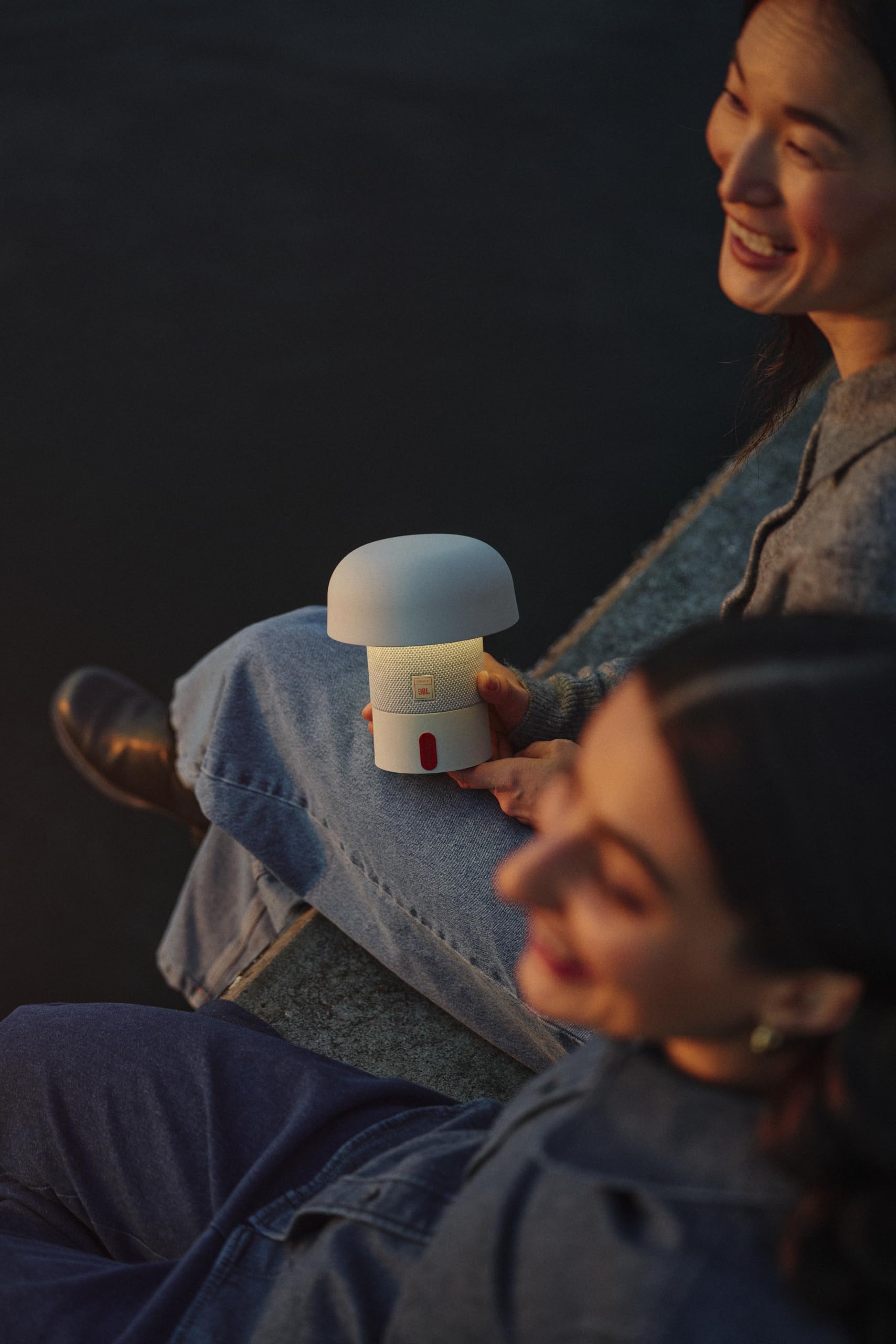 Kooduu Sensa Play Mini - Bluetooth Enceinte avec Lampe - Blanc Nuageux
