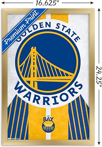 Miniatura 7 de Trends International NBA Golden State Warriors - Póster de pared con logotipo 19, 22.375 x 34 pulgadas, versión premium sin marco