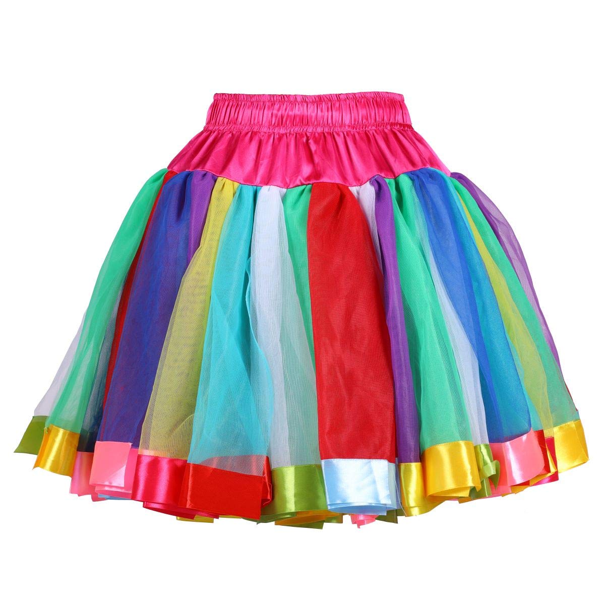 Thetru Damen Kostüm Zubehör Petticoat bunt Clownin Karneval Fasching Party