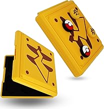 MatoSan Switch Game Case Hülle für Switch Spiele Aufbewahrung, Switch Games Organizer mit klick-Verschluss, Für 12 Switch Karten + Mini SD Card Aufbewahrung Schutz, Switch Spiele Hülle (Gelb)