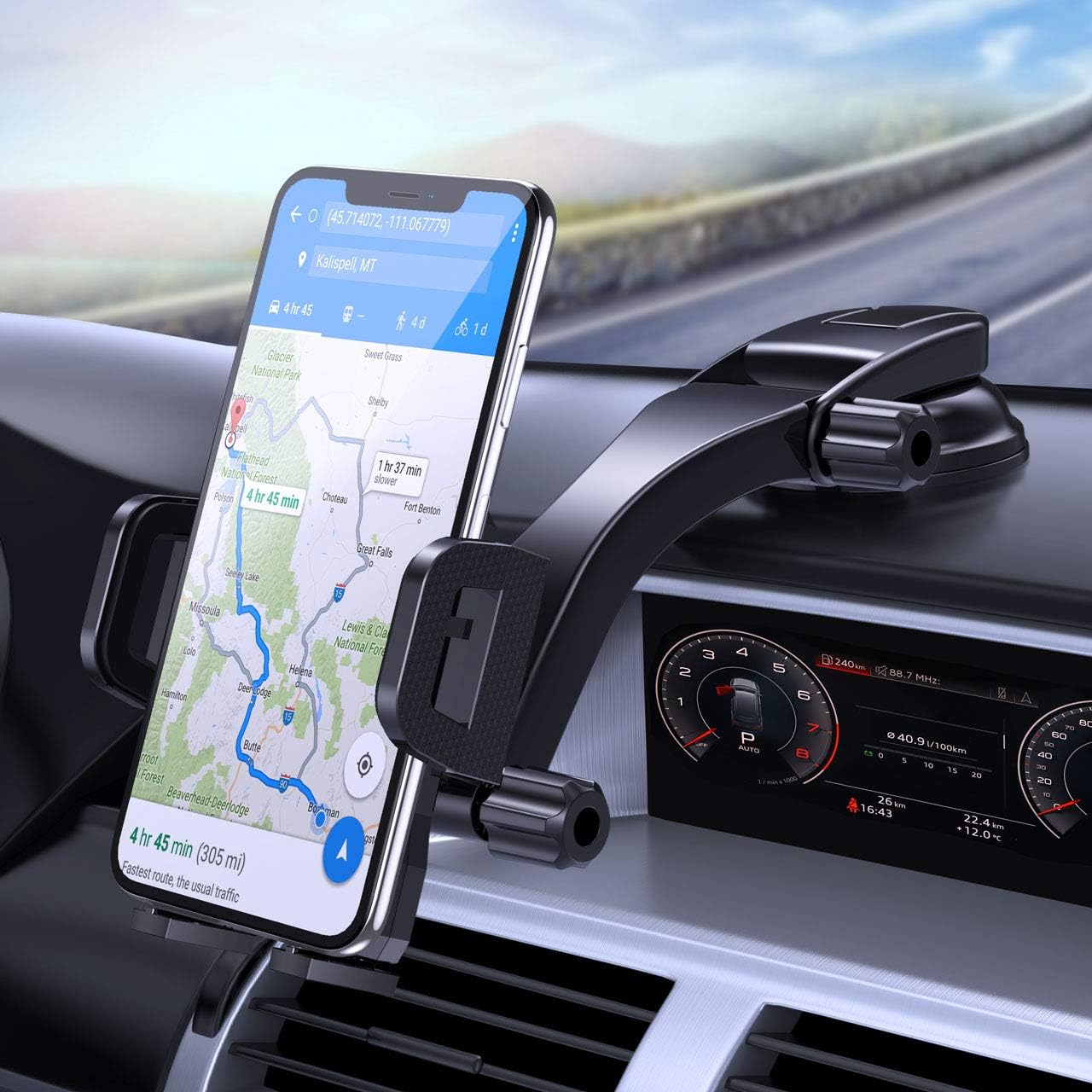 Miracase Car Phone Mount, 360 Rotation, Quick One Touch