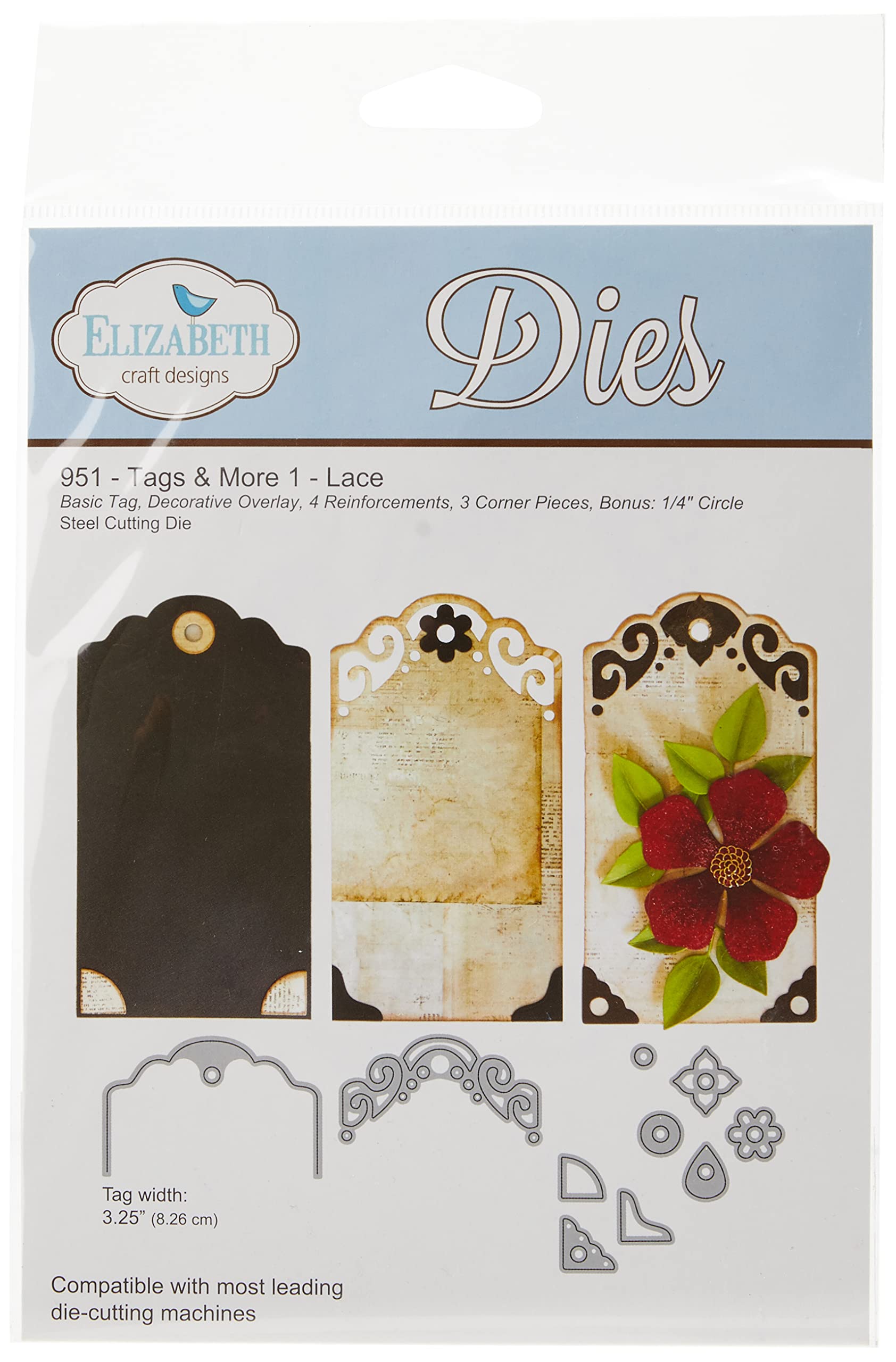 Elizabeth Craft Designs Grey Steel Tags And More Metal Dies