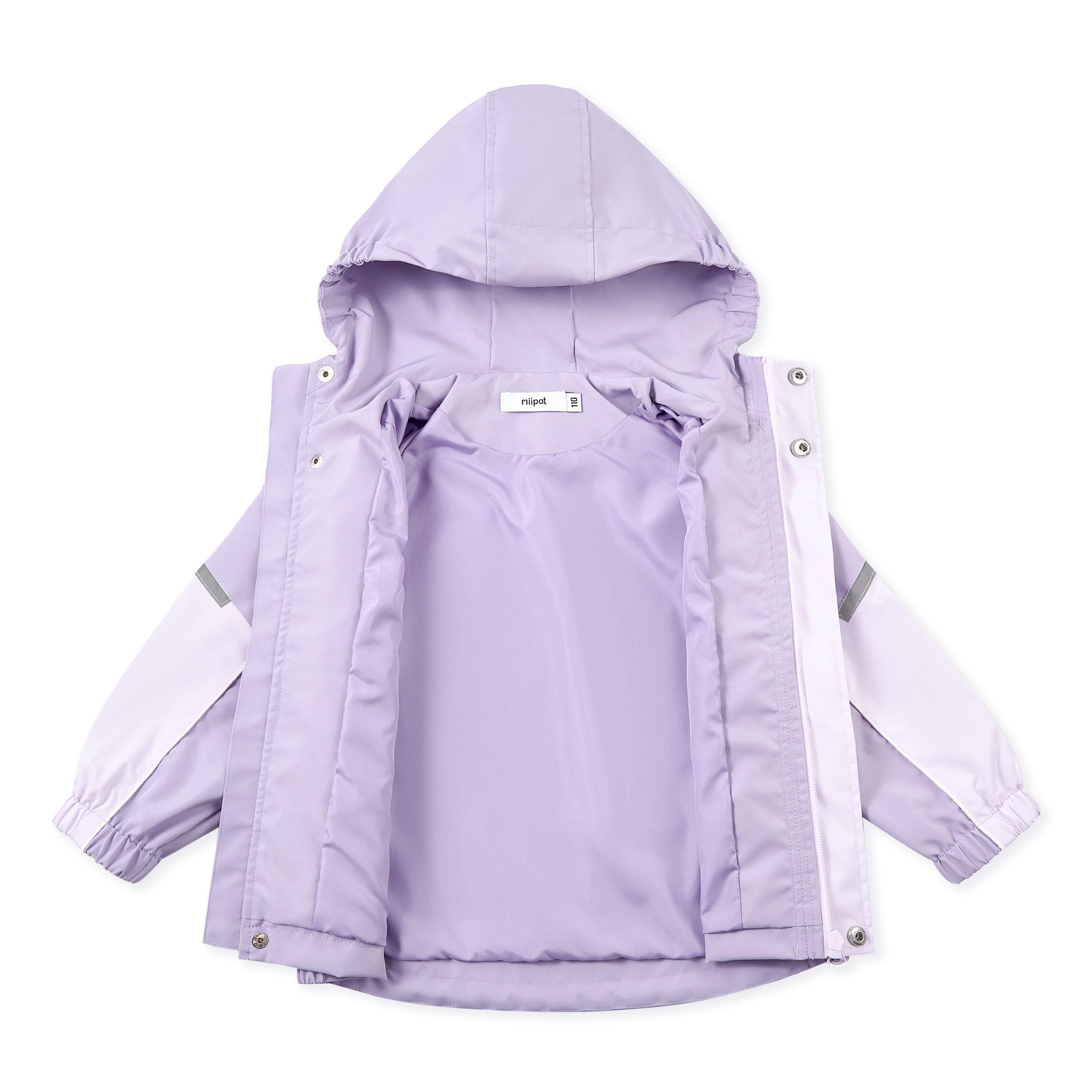 Miipat Chaqueta Impermeable para Niñas, Chaquetas Anti Viento Ligera con Capucha con Bolsillos con Cremallera Chaqueta de Lluvia para Niños y Niñas
