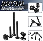Glarks 107Pcs M6x30/50/70mm Black Hex Socket Cap Screws Bolts & M6 Threaded Inserts T-Nuts Assortment Kit with Flat Washers and Hex Wrench for Wood Furniture Fasteners