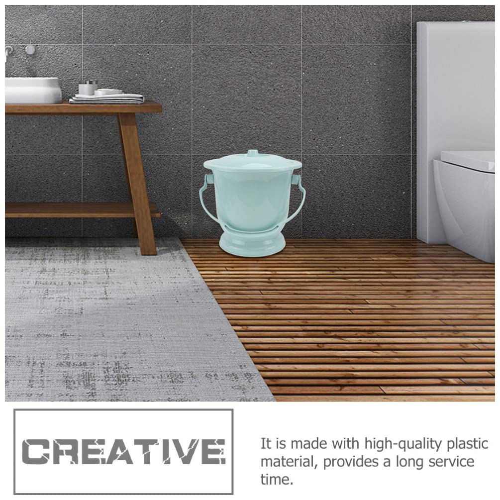 Pentola da notte， Toilette for donne, ciotola for urina, orinatoio femminile, bottiglia for pipì portatile, orinatoio, padella, orinatoio in plastica, secchio for vasino, bambino con coperchio, plasti