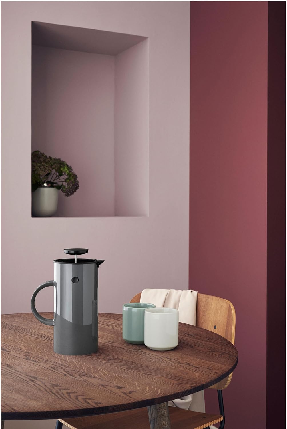 Stelton Concave vase, Large, Sand, Aluminum