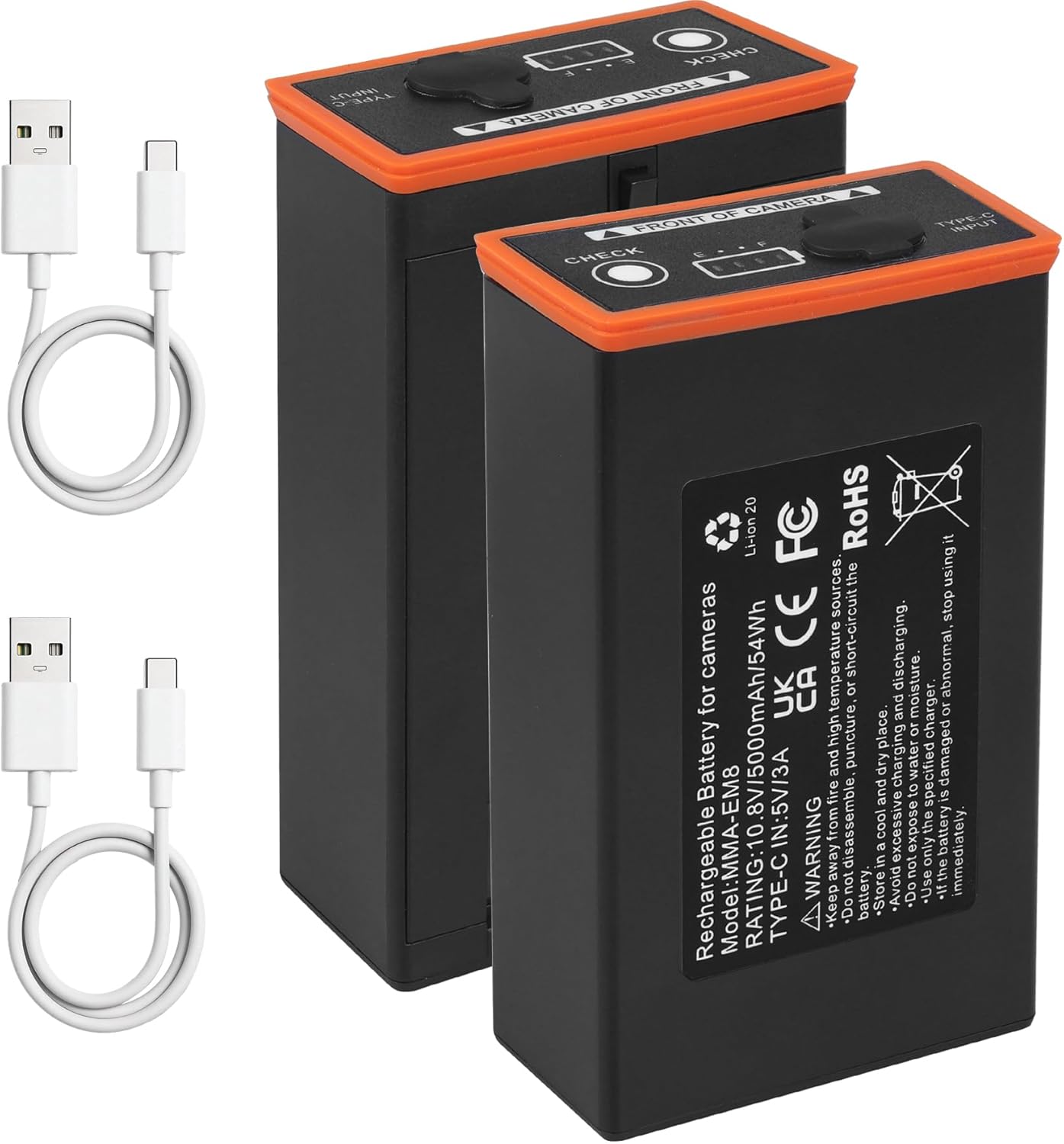 2PACK 5000mAh Battery for Moultrie Edge Series Cellular Trail Camera, High Capacity Lithium-Ion Battery Compatible with Moultrie Edge, Edge PRO, Edge 2, Edge 2 PRO,Edge 3