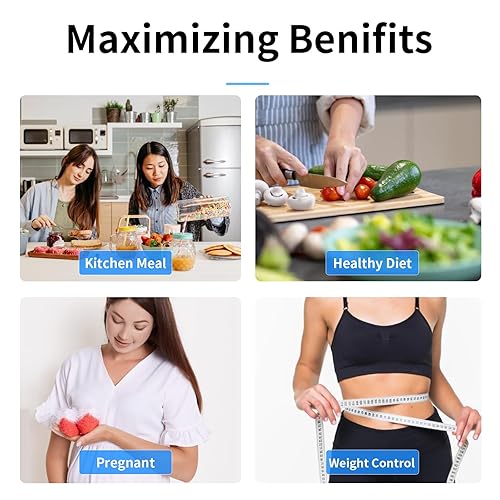 Miniatura 6 de Báscula de cocina de alimentos de 105.82 oz0.00 oz con sensores de alta precisión, báscula digital multiusos de bolsillo gramos y onzas con 3 modos,