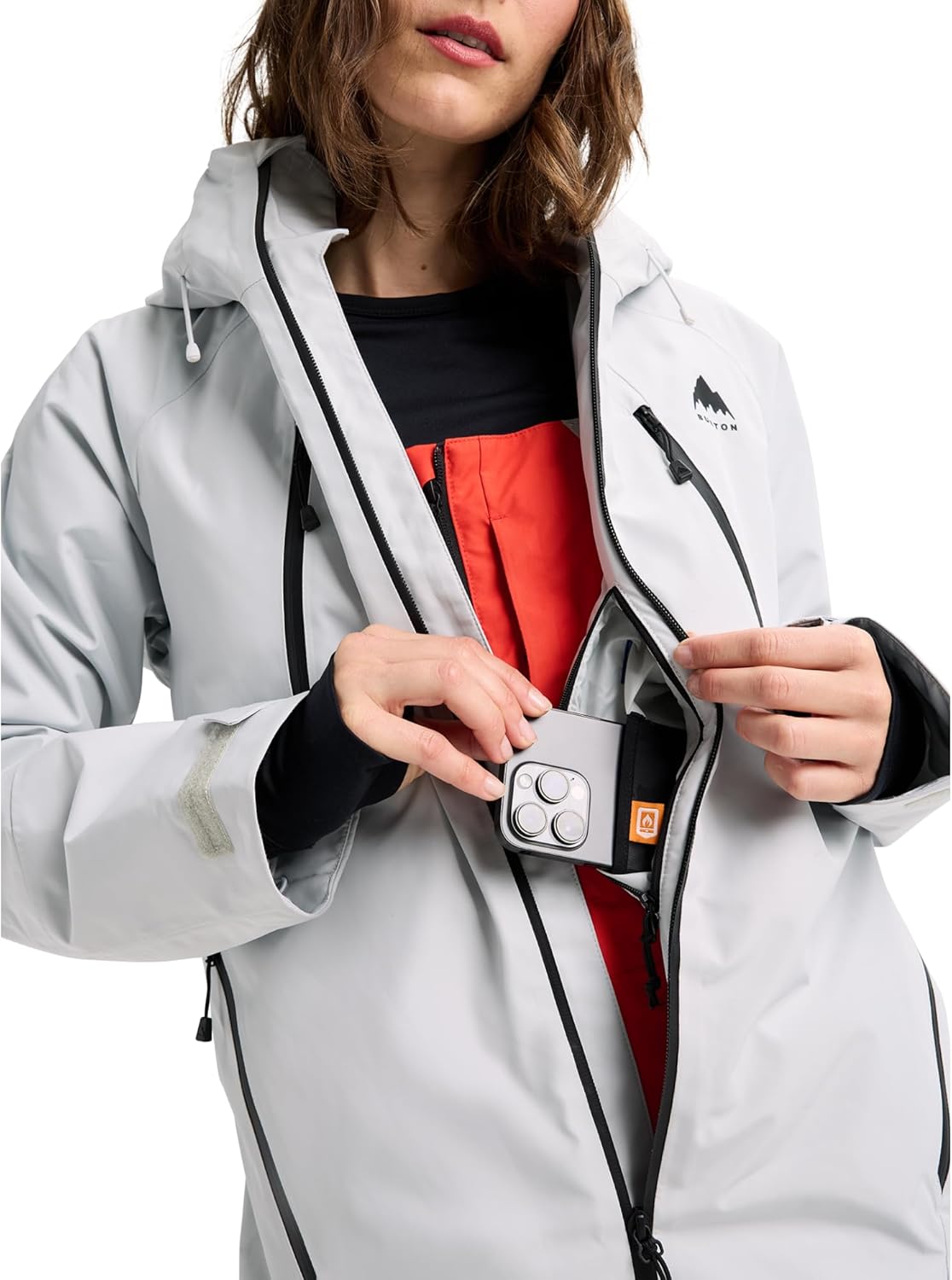 Burton Women's Reserve GORE-TEX 2L Insulated Jacket – Gray Cloud, XL - Image 7