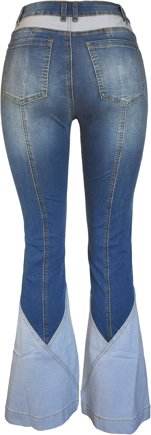 Aodrusa Women Frayed Patch Jeans High Waist Raw Hem Denim Y2k Pants Boyfriend - Image 4