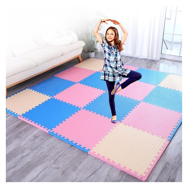 Puzzle Exercise Floor Mat EVA Interlocking Foam Tiles Exercise Equipment Mat Workout Mats Flooring for Home Gym Yoga