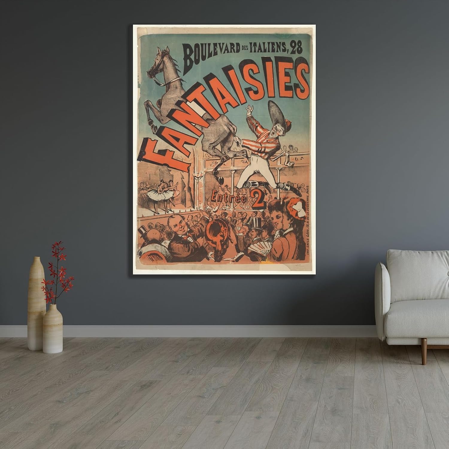 ArtDirect Boulevard des Italiens, 28. Fantasies (1876) Unframed Art Print Giclee Poster by Imp. Emile Lévy - Ready for Framing with Customization Sizes 7x10, 10x14, 15x20, 24x33, 35x48 and 44x60 inches
