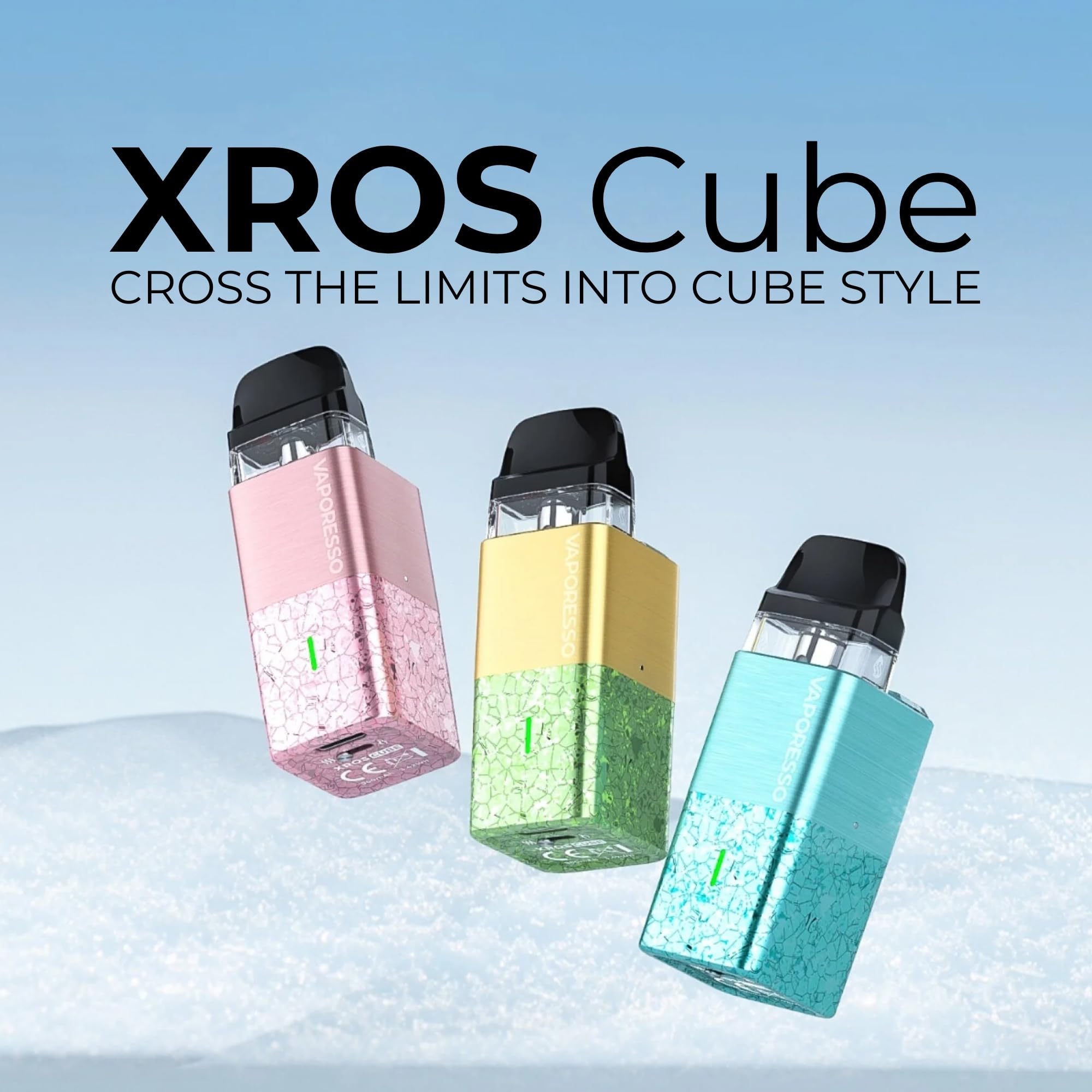 Vaporesso XROS Cube Vape Kit - E Cigarette Starter Vape Kit, Long Lasting  900mAh Battery, Fast Charging, Inhale Activated, Adjustable Airflow, No  Nicotine [Bondi Blue]: Amazon.co.uk: Electronics & Photo