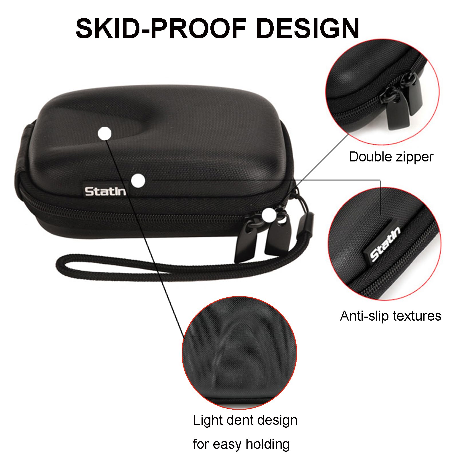 Funda para cámara digital, pequeña bolsa rígida para lente de cámara, impermeable, soporte de almacenamiento protector para RX100m3/m6 ZV1 Canon G7X2 G7X3