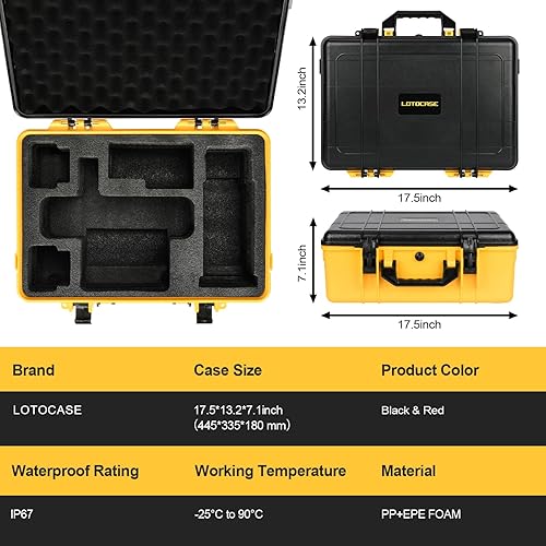 Miniatura 4 de Estuche rígido para enrutador Dewalt – Bolsa de herramientas para Dewalt 20V Max XR herramienta de enrutador de carpintería inalámbrica, caja