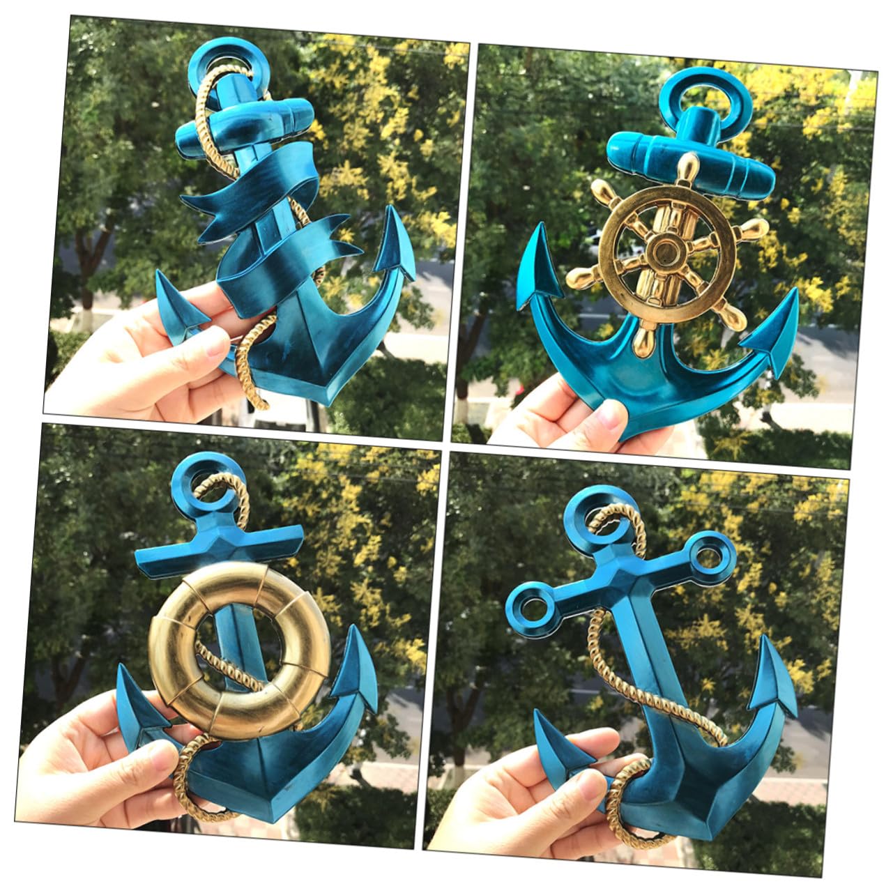 Angoily Stampo in Silicone a Forma Di Ancora 4 Pezzi Per Fai Da Te Decorazioni Murali, Materiale Flessibile Sicuro, Senza Odore, Per Creazioni Artigianali Personalizzate