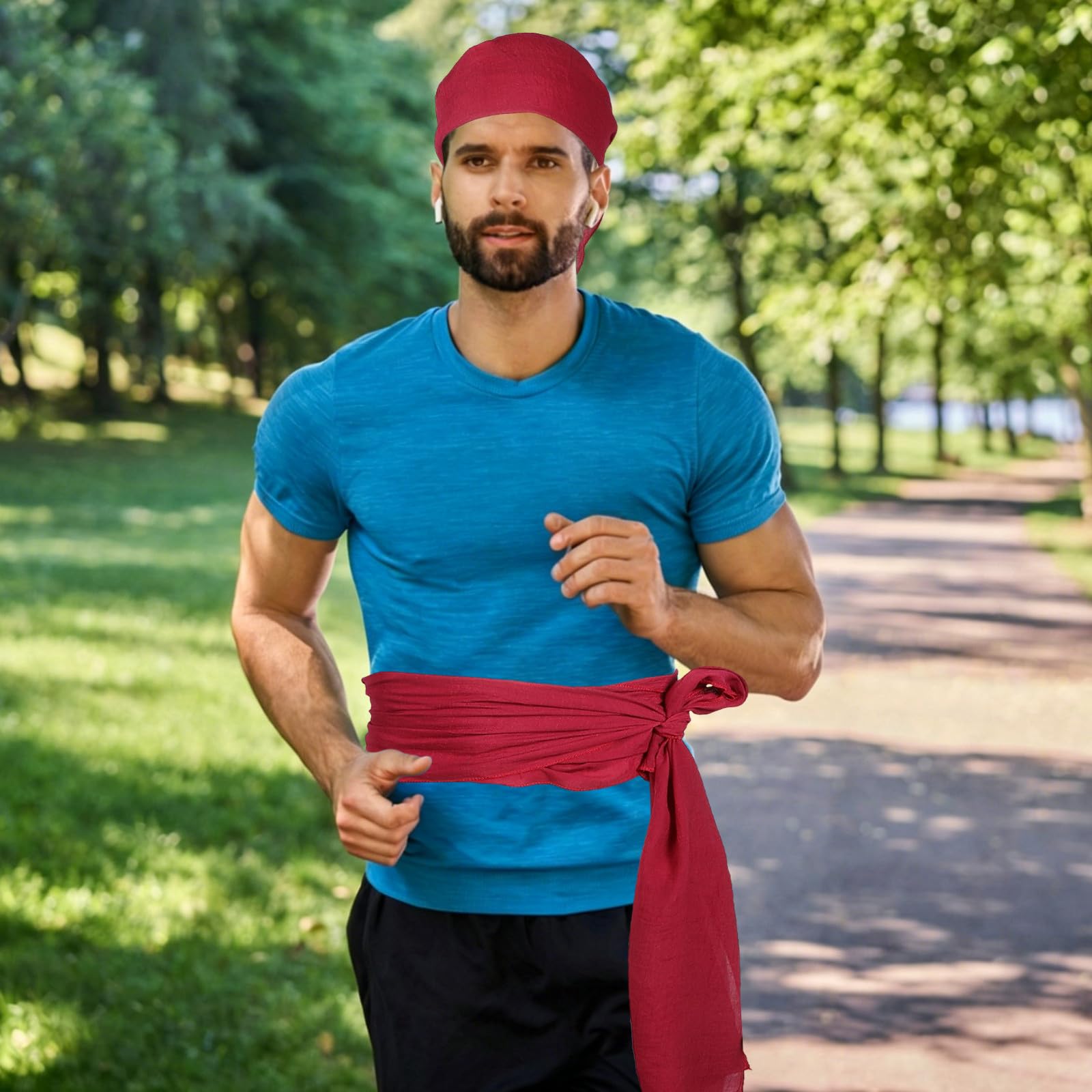 Healvian 10 Set Set Costume per Adulti Bandana e Cintura in Poliestere, Facile da Pulire e Portatile, per Feste di Travestimento e Gioco di Ruolo Medievale