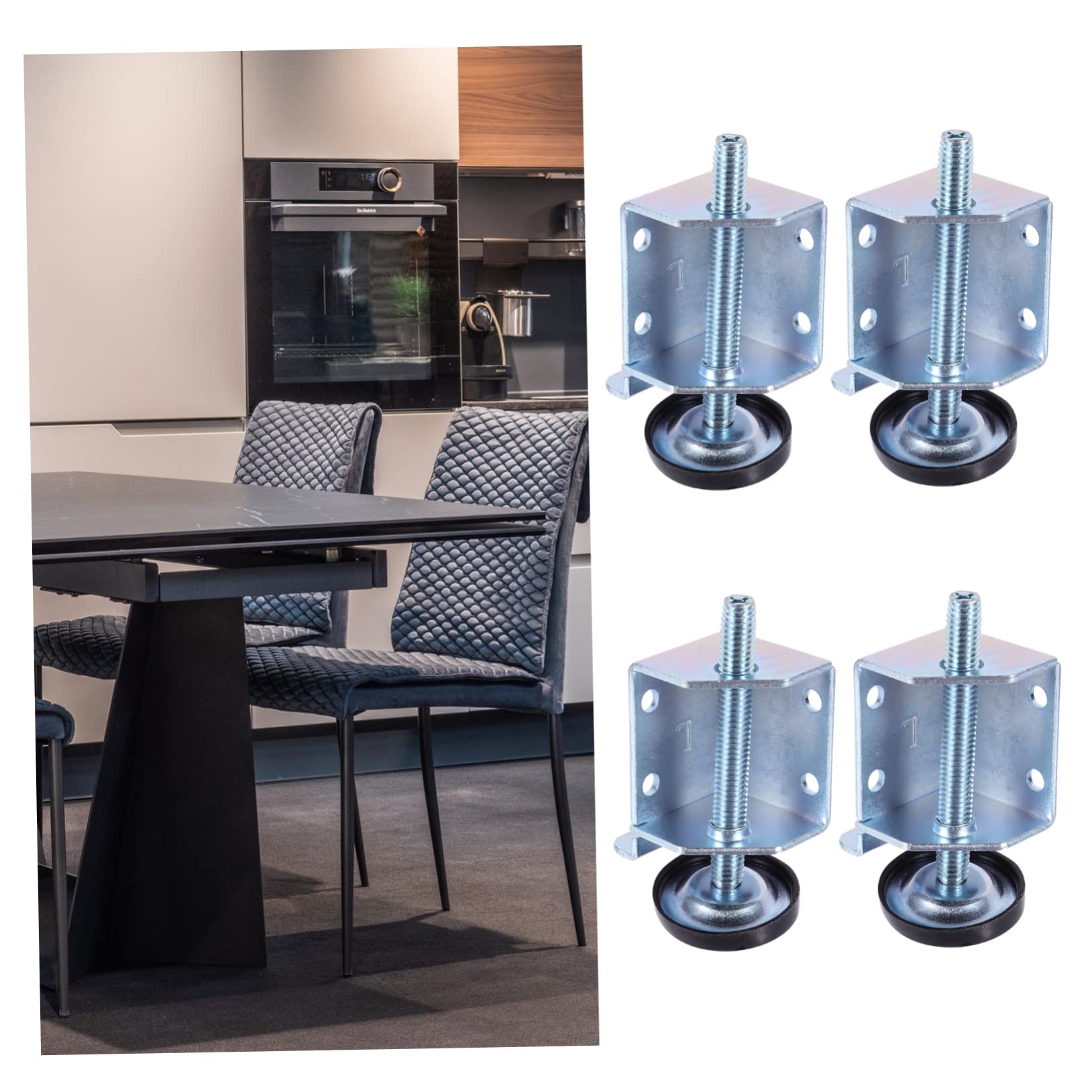 UKCOCO Meubelreparatie 4 Sets Pootmontageplaten Voor Bankzitting En Bank Vlakke Montageplaten Bevestigingsplaten